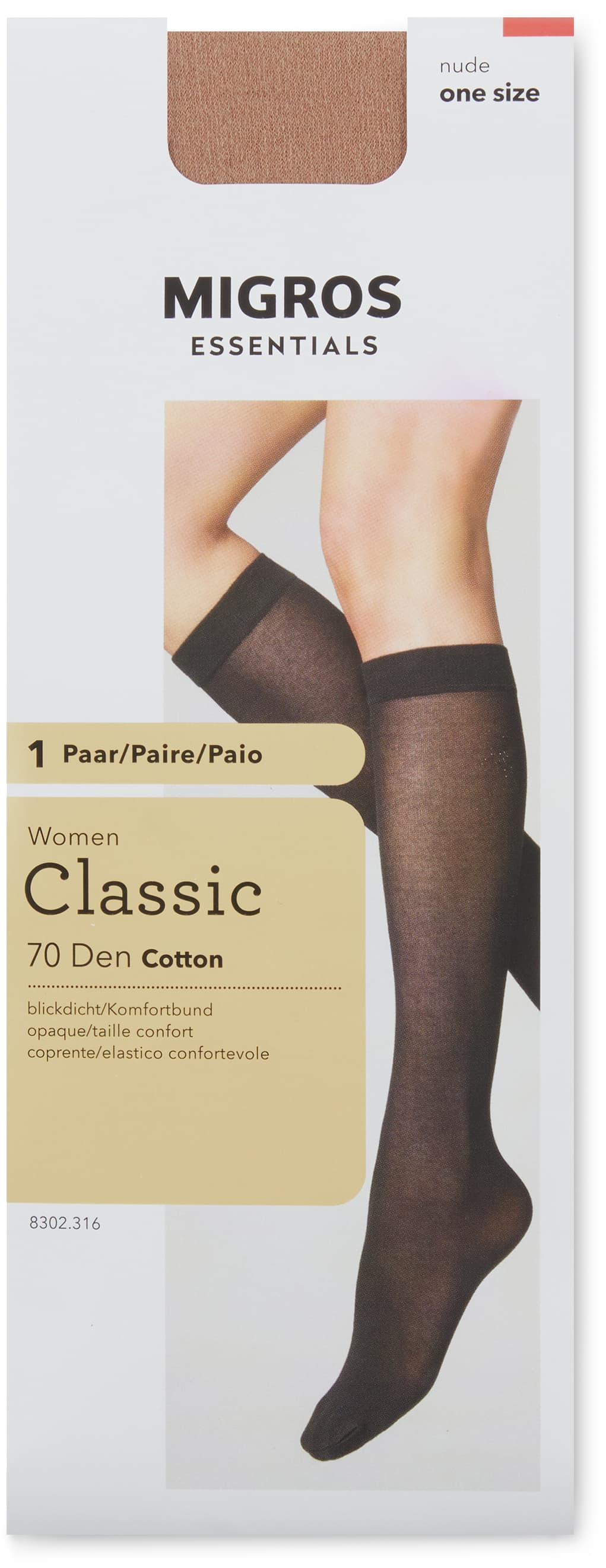 Damen Kniestrümpfe Cotton 70 Den